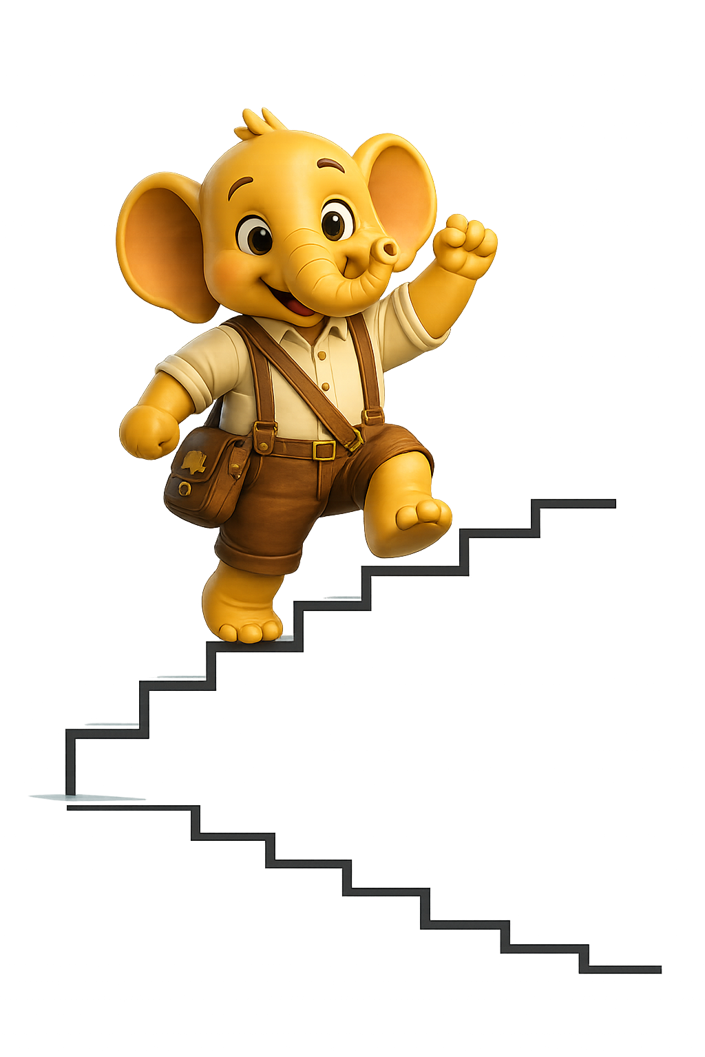 Aven climbing a ladder